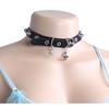 Y2K Gothic Punk Skull & Pentagram Leather Choker Necklace