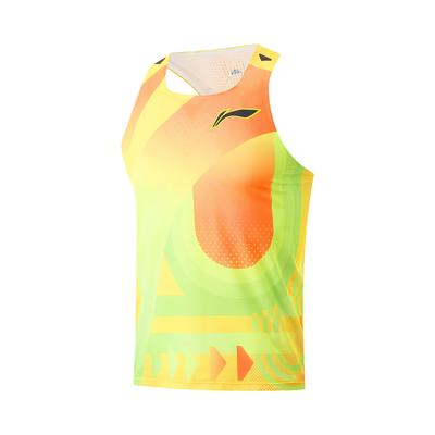 Li Ning Laufserie Schnelltrocknend Atmungsaktiv Colorblock Rundhalsweste Herren Tops AAYU009-4