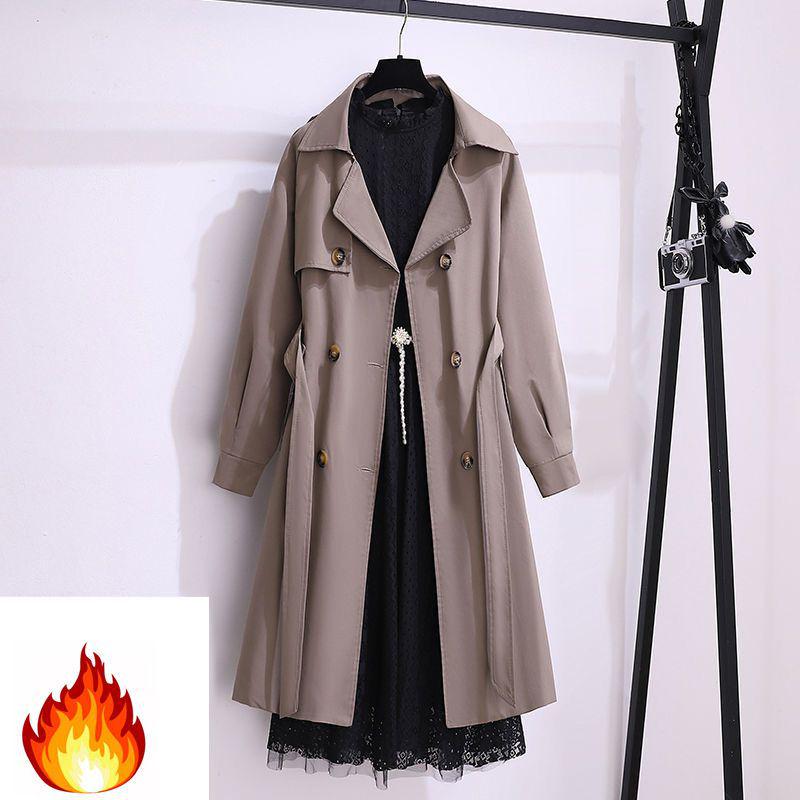 British Style Cotton Trench Coat - Women's Trendy Spring/Autumn Mid-Length, Petite, Slimming, 2025 Collection.