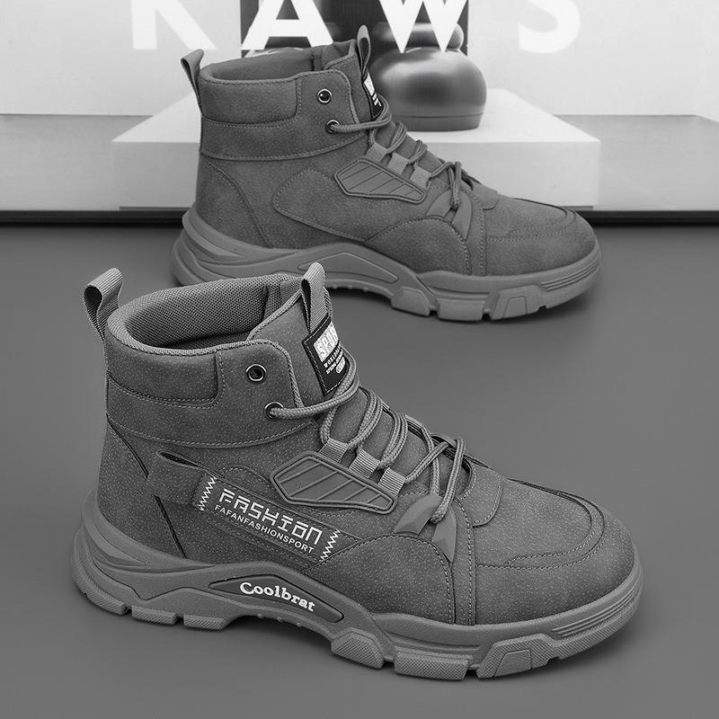 Men's Shoes Martin Boots New Casual Versatile Fashion Labor Insurance Shoes Thick-soled Non-slip Wear-resistant High-top Tooling Shoes