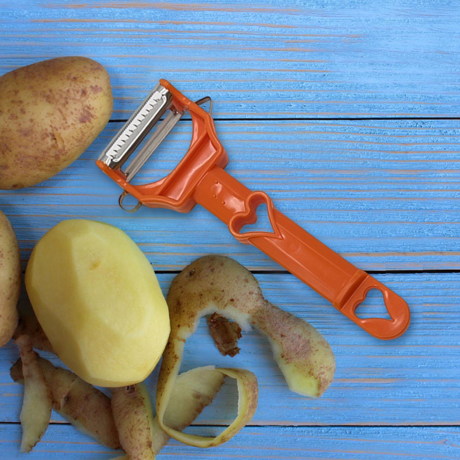 

2-in-1 Multifunctional Potato Peeler with Stainless Steel Blades Veggie Peeler Vegetable Chopper Tool for Fruit and Vegetable China Mainland