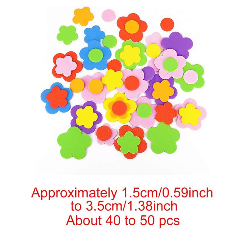 EVA 3D Stickers Children Handmade DIY Material Package Kids Sponge Paper Small Patch with Adhesive Backing Flower Animal TMZ