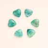 Love Heart Line Green Agate Healing Power Stone Heart Necklace for Women [KOAI]