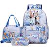 3Pcs/set Cartoon Kpop Printed Backpack with Handbag Pencil Case for Teenager Student Girl Boy Bookbag Schoolbag Women Large Capacity Travel Bag