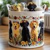 Quilted Laundry Basket Foldable Boho Fabric Laundry Hamper Cute Cat Storage Basket for Clothes Toys Blankets Nursery Bedroom
