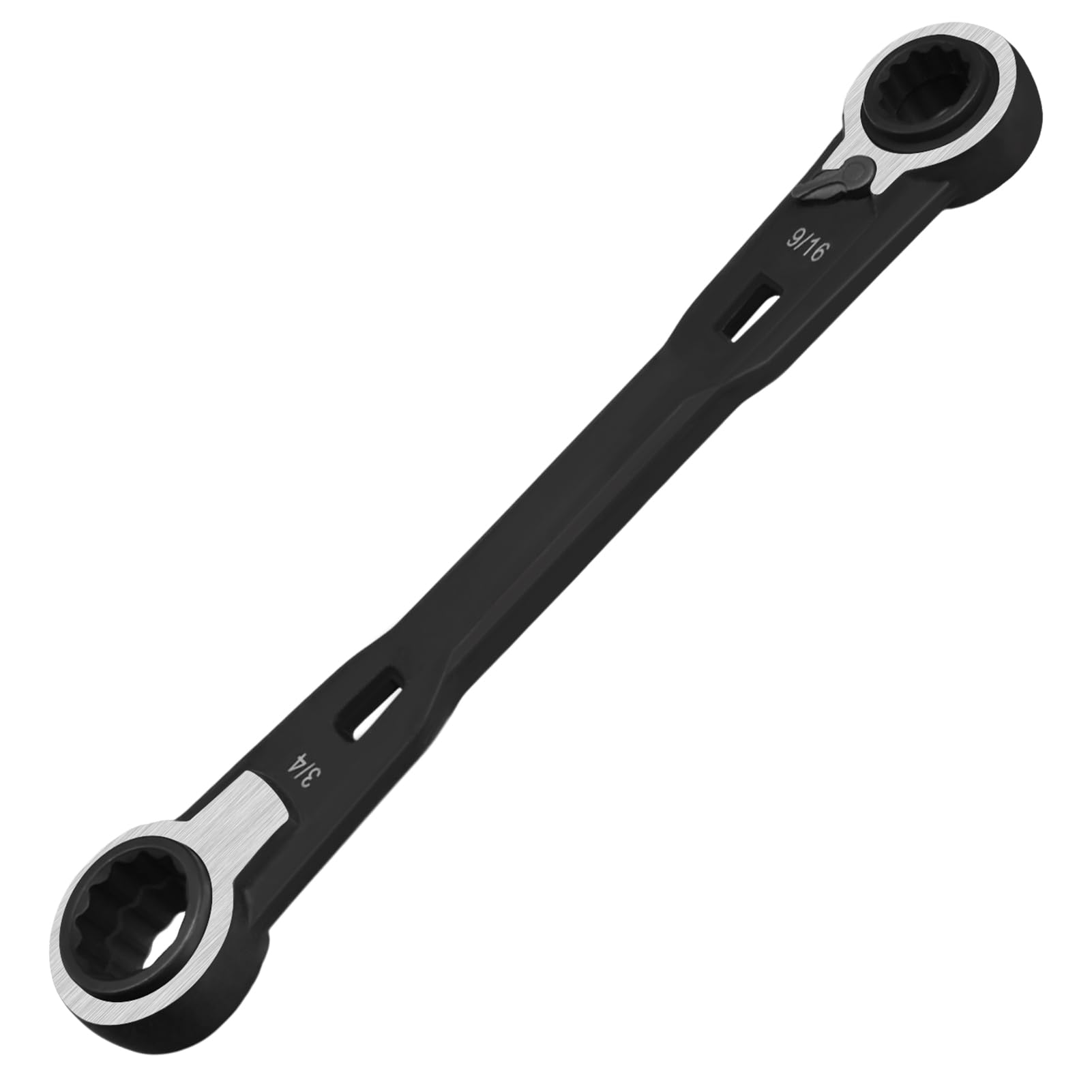 

GOLD DEER Трещотка 4 в Двойная коробчатая трещотка Открытый конец Угловой трещоточный ключ Прямой тип с направлением 72 Марганцевое фосфатированное черненое покрытие чёрный