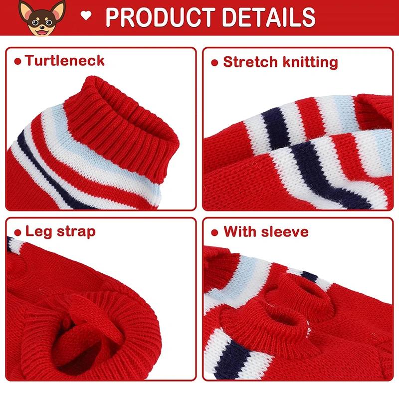 Big Dog Sweater Winter Warm Christmas Clothes for Small Medium Large Dogs Golden Retriever Rottweiler Corgi Cat Pullover Jumper
