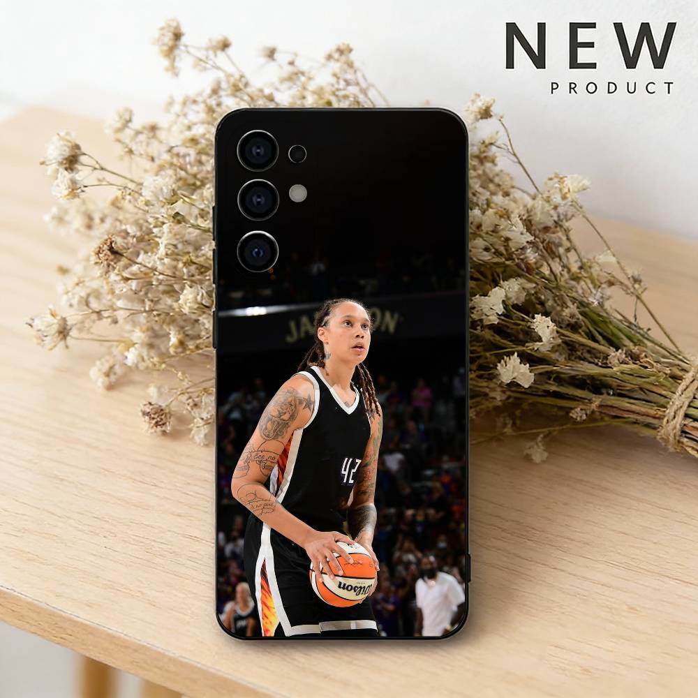 

B-Brittney Griner 42 Phone Case For Samsung S26,25,24,23,22,30,21,10,9,Ultra,Plus,Lite Black Soft Case Samsung S25