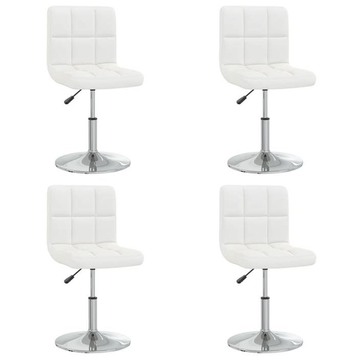 VidaXL 4x Chaises de Salle à Manger Chaises de Repas Chaises à Dîner Sièges de Cuisine Meubles de Bureau Intérieur Blanc 334189