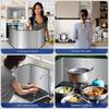 Stainless Steel Oil Shield Foldable Oil Splash Protection Film 2/4 Piece Non-stick Double-sided Stovetop Splash Screen Protector
