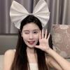 Christmas Huge Bows Hair Hoop Sweet Big Bow Headbands Satin Bow Hair Bands