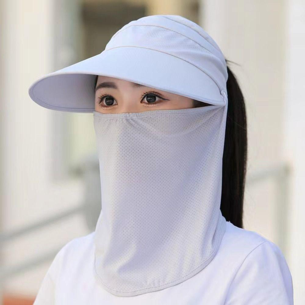 Foldable Women Sunscreen Hat Anti UV Outdoor Cycling Hat Summer Beach Sun Hat