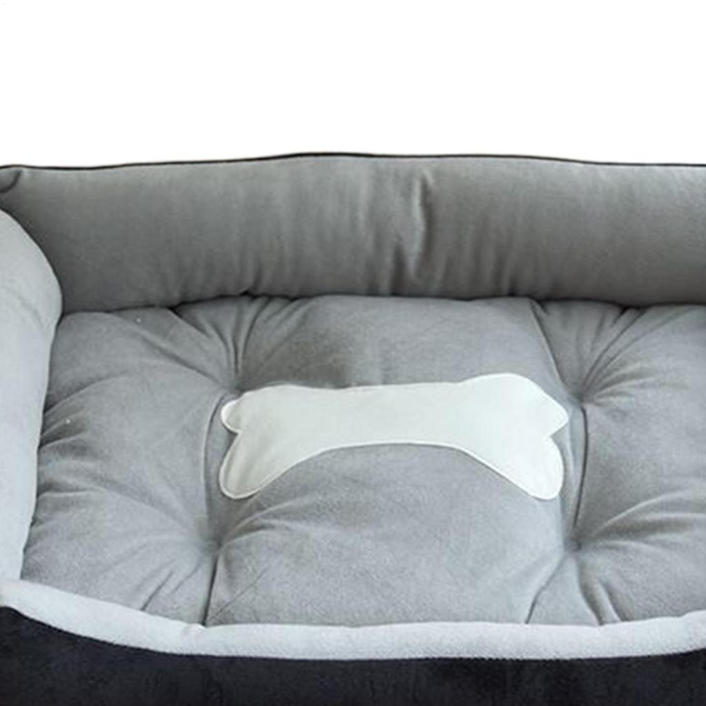 Washable Dog Bed With Blanket Non-Slip Washable Calming Thick Dog Bed Warm Sleeping Mat For Puppy Cat Small Medium Large Pet