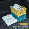 Folding Plastic Storage Basket: Creative, Stackable Organizer for Desk, Snacks, or Stationery.