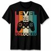 Level 10 Unlocked Gaming 10th Birthday Mens Womens Graphic Tee