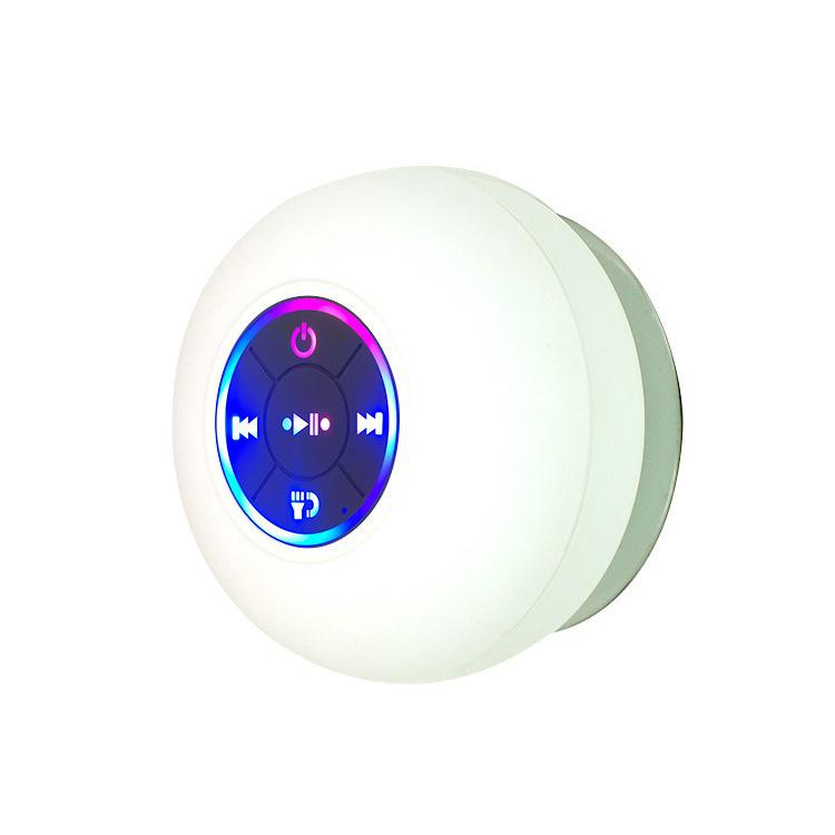 

Waterproof BTS07 Bluetooth Speaker: Large Suction Cup, LED Lights, Bathroom-Ready, Hot Seller. Cross-border High Quality білий