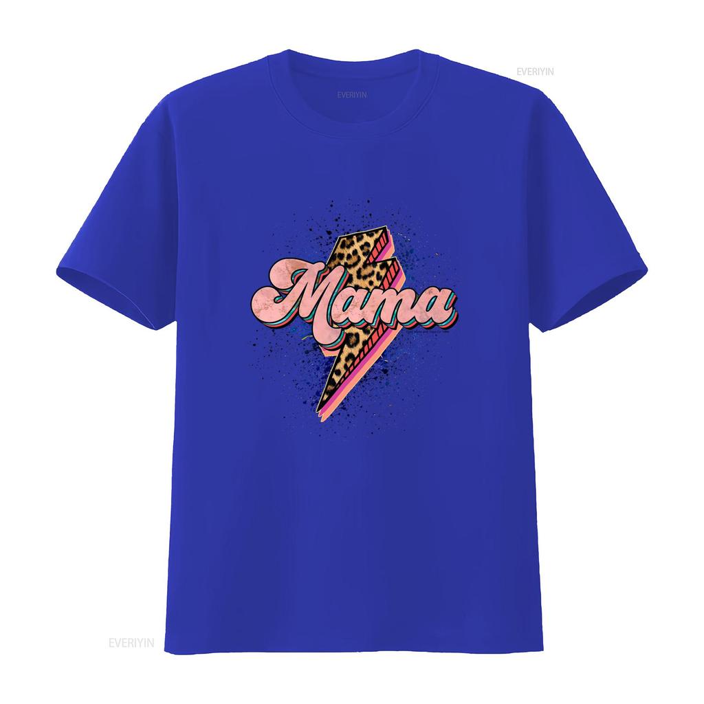 Mama Leopard Bolt T Shirt 1979 Cotton Cool for Fashionable Moms vintage Washed Unisex Stylish Breathable designer clothes