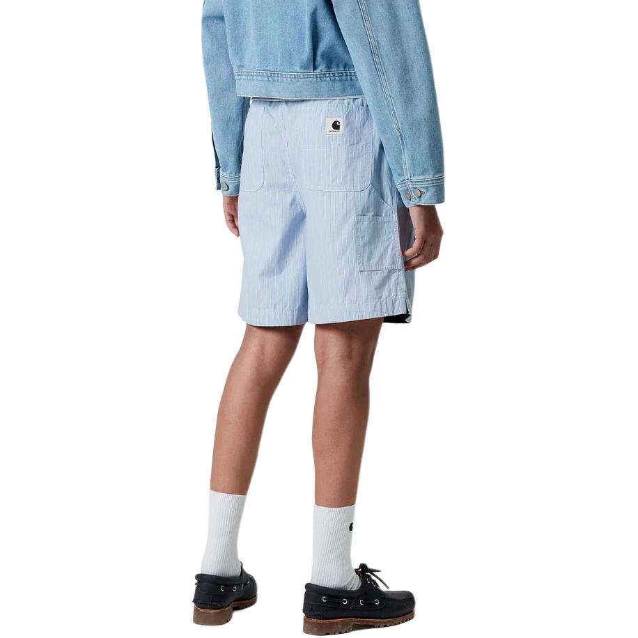 Carhartt WIP Striped Elastic Waist Casual Shorts Women Shorts Light-Blue I0345542RB-XX