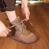 Chaussures en coton pour femmes à tête ronde, bottes de neige à lacets pour femmes, bottes Martin à plateforme pour femmes 4CM