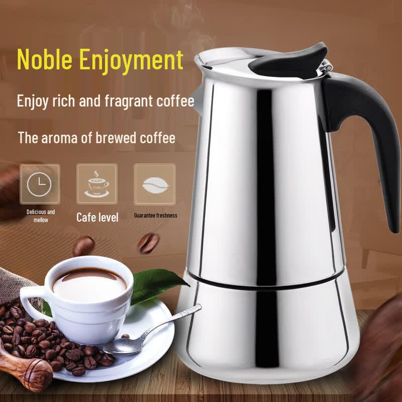 ZISIZ Stainless Steel Moka Coffee Pot