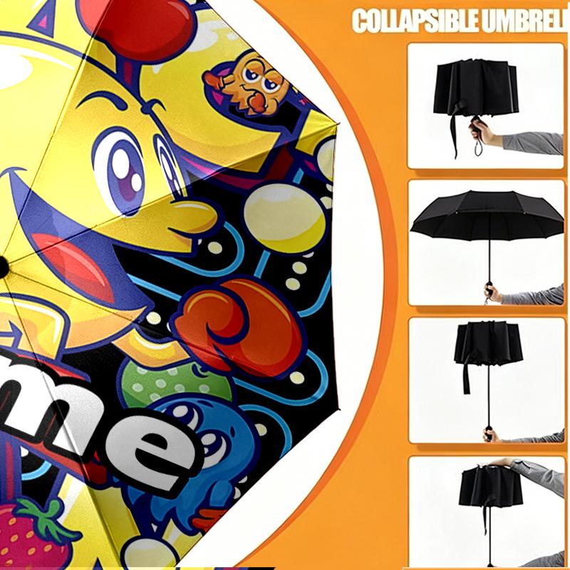 Custom Name Personalized PAC Print Umbrella, Auto Open Close, 8‑Rib Sturdy Frame, Commute Camping Hiking Use, Birthday Gift