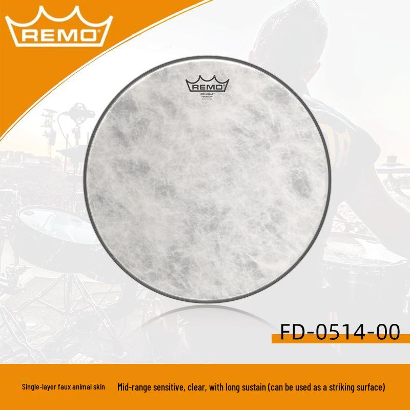Allied Parts 14" REMO Sandblasted Swedish Drum Kit, Black and White Single Ply Resonance Drumhead