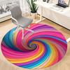 1pc Colorful Swirl Pattern Chair Carpet for Office Non-Slip, Machine Washable Rug for Office, Room - Holiday Decor, Machine Made Yy251016105
