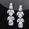 New Crystal Pendant Earrings with Zirconia Gorgeous Girls' Wedding Party Fashion Jewelry Light Luxury Personalized