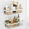 2Pcs Waterproof Bathroom Storage Rack Rustproof Large Capacity Cosmetic Storage Box Easy Install Thicken Wall-Mounted Shelf Rack