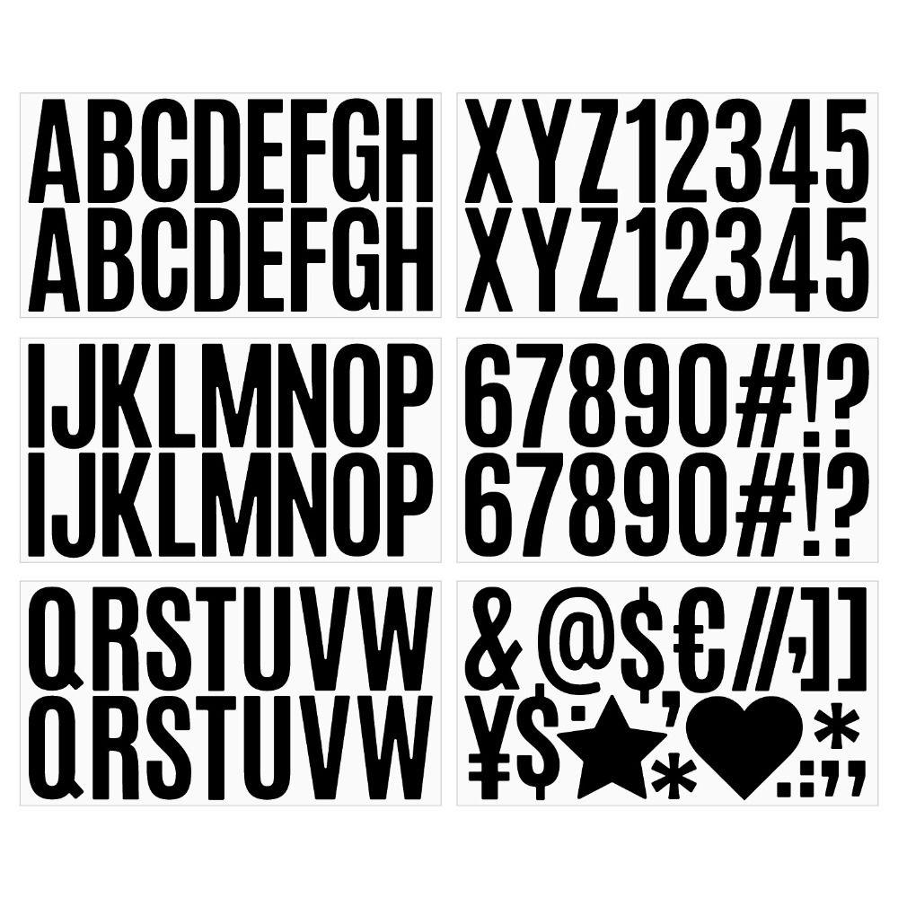 6 Sheets 100pcs Label Stickers Waterproof Decor Sticker New Letter Numbers Stickers