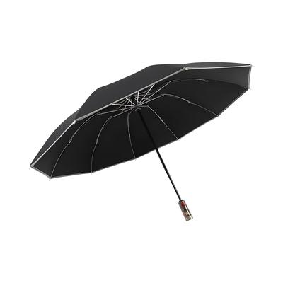 10-Bone Three-fold Automatic Three-fold Joint Mechanical Reverse Umbrella Hemming Reflective Umbrella