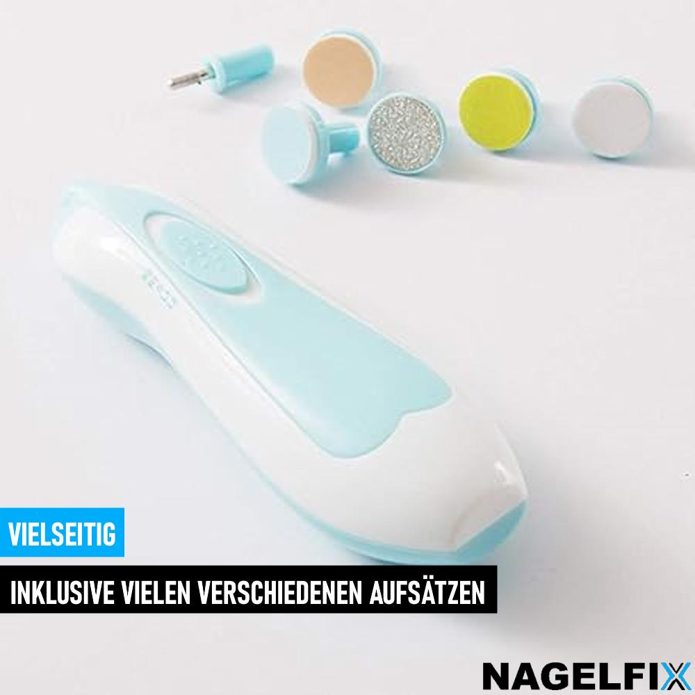 NAGELFIX Elektryczny pilnik do paznokci Trymer do paznokci dla niemowląt Obcinacz do paznokci Nożyczki do paznokci Zestaw