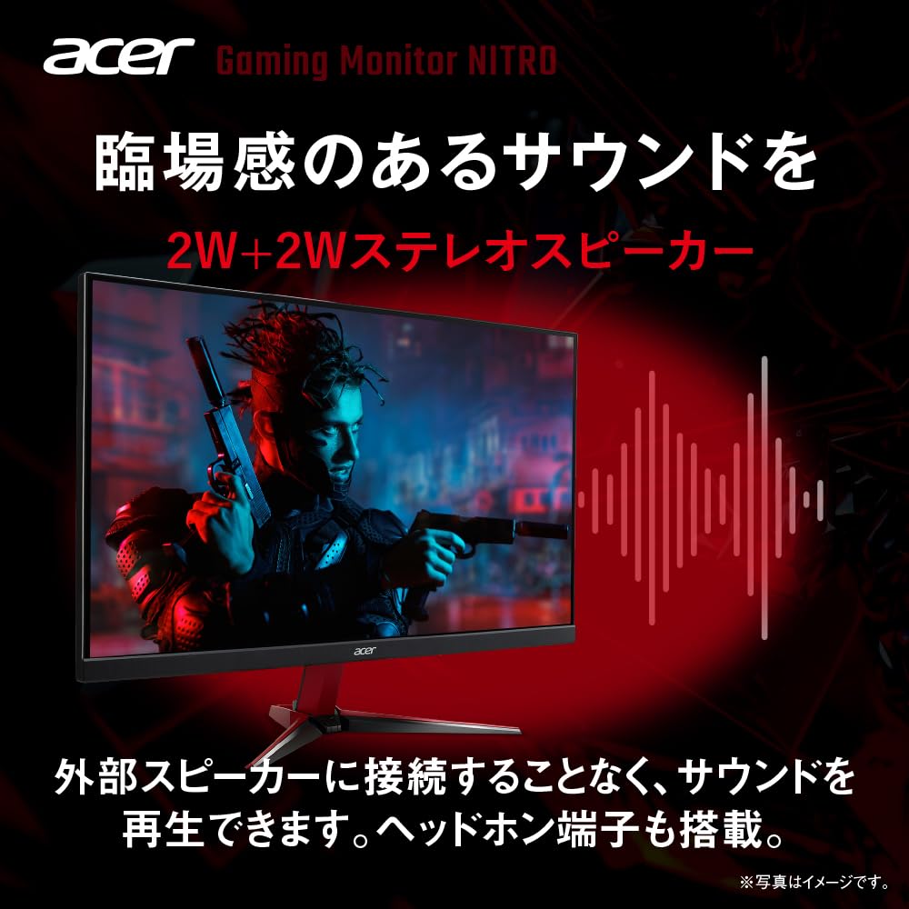 Acer Gaming Monitor Nitro inch IPS Matte Full HD 180Hz 1ms HDMI DisplayPort Speaker Headphone Terminal PC PS5 Xbox VESA Mount Compatible