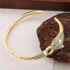 European and American Retro New Leopard Bracelet Exaggerated Trendy Zircon Leopard Open Bracelet Bracelet