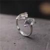 Adjustable Open Ring In Antique Finish With Leaf Motif Unisex Vintage Geometric Jewelry Daily Wear