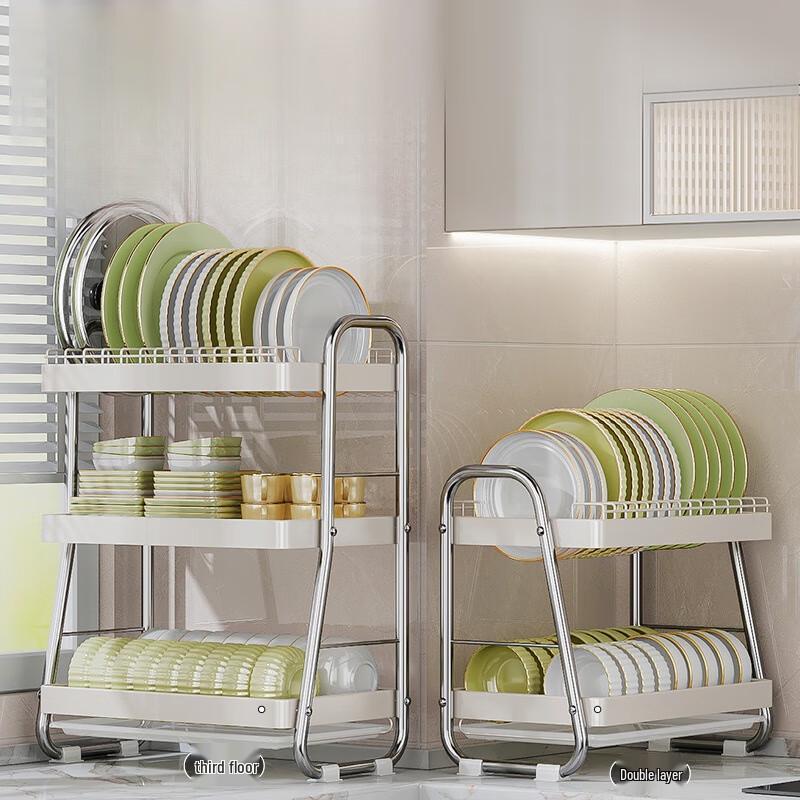 Hongfu Double-Layer Multifunctional Kitchen Storage Rack