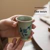 Ge Kiln Crackled Teacup Gift Set – Ice Crack Design with Plum, Orchid, Bamboo, Chrysanthemum Motifs.