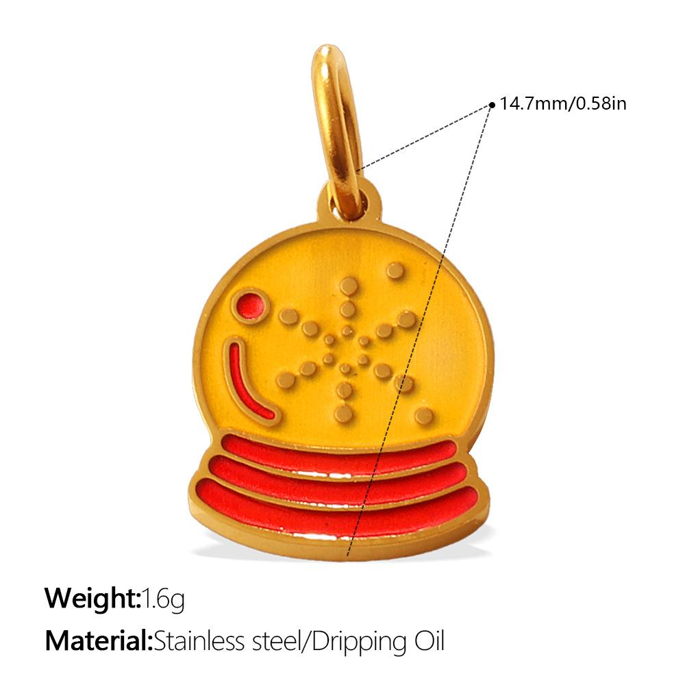 Cute Colorful Oil Dripping Small Pendant Multi-Style Cartoon Pendant Rainbow Smiley Face Love Diy Jewelry Accessories
