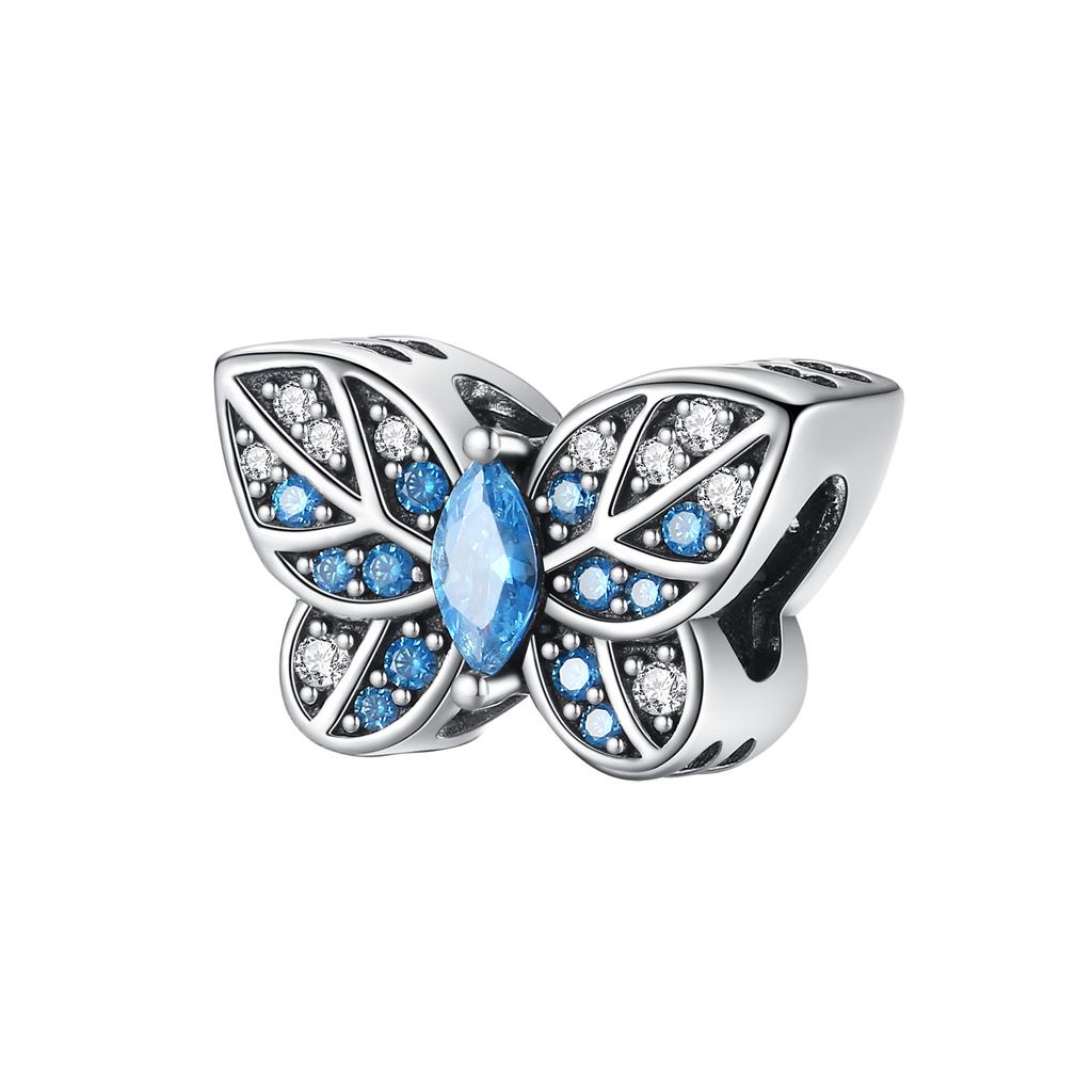 Graduation Season Blue Butterflybeads Charm Copper Plated Fit Charms Copperoriginal Bracelet For Jewelry Making Diy Charm