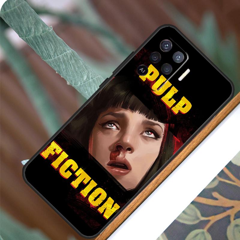 Mia Pulp Fiction Hülle für OPPO A17 A16 A15 A79 A58 A78 A98 A74 A94 A77 A5 A9 A96 A76 A52 A72 A53S A54S A57S