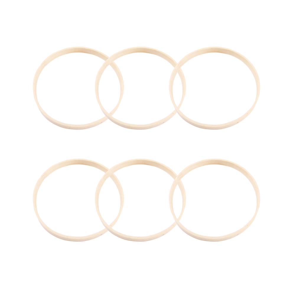 5 Stück 26cm Natürliche Bambusringe Holzkreis Traumfänger Reifen DIY Bastelbedarf Kranzrahmen Makramee Ring für Wandbehang