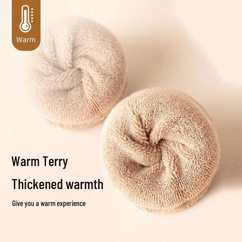 "Women's Warm Non-Slip Terry Knee-High Socks for Fall/Winter"