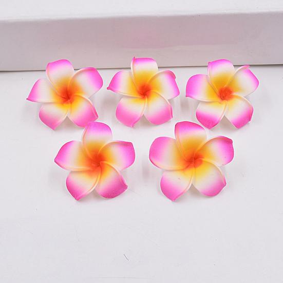 10 Pcs Artificial Flower Realistic Looking Fade-Resistant Colorful Decorative Faux Frangipani Flower