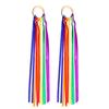 4pcs Colorful Multi-Tone Ribbon Garland - Durable All-Weather Fabric Party Decoration, Suitable for Birthdays, Weddings, Easter, Valentine's Day