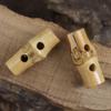 Natural Olive-Shaped Bamboo Buttons for Chinese-Style Clothing - Two-Hole Cotton and Linen Decor
