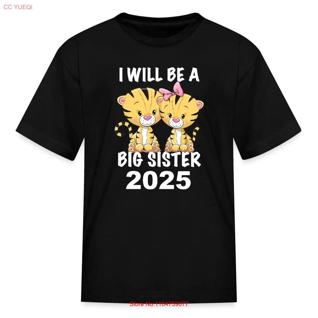 HOT I Will Be A Big Sister In 2025 Soon To Kids T Shirt Vintage Washed Casual Top For Everyday Wear Breathable Comfortable