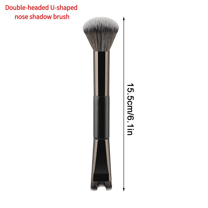 Nose Contour U-Shaped Makeup Brush For Sculpting And Defining Double Head Foundation Highlighter Brush Nose Shadow Brush