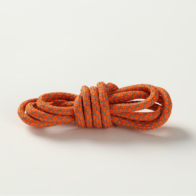1 Pair 120CM Reflective Sports Shoelace Round Woven Rope Rhoelace Rtrong Light Shoelace Durable Polyester Shoelace Rope
