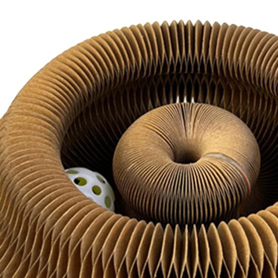 Yousheng Cats Accordion Scratcher Magnetic Accordion Cat Scratching Board with Bell Ball Interactive Foldable Funny Scratcher for Indoor Cats Mental