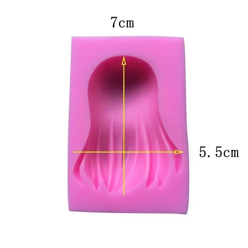 Doll Long Hair Mold Silicone Mould  DIY Hair Girl Back Hair Tray Mold  Chocolate Molds Bakery Accessories